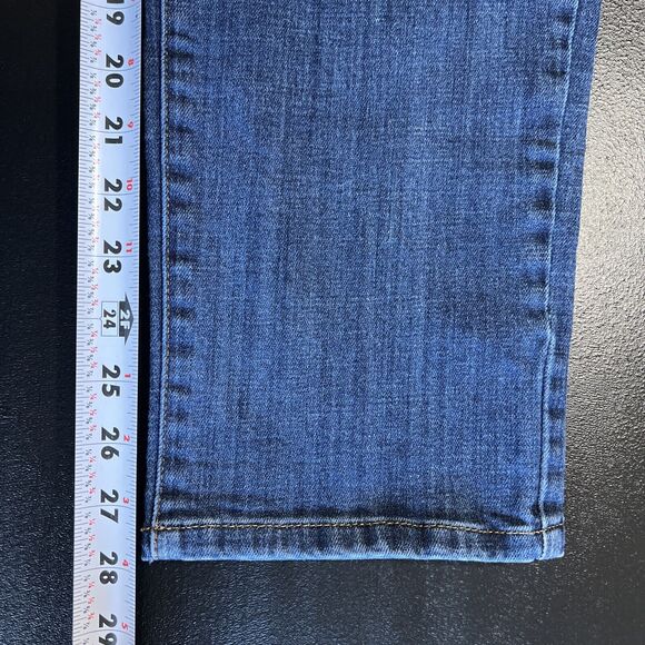 Talbots Jeans Women's 12 Dark Blue Denim Stretch Simply Flattering 5 Pocket - Picture 10 of 11